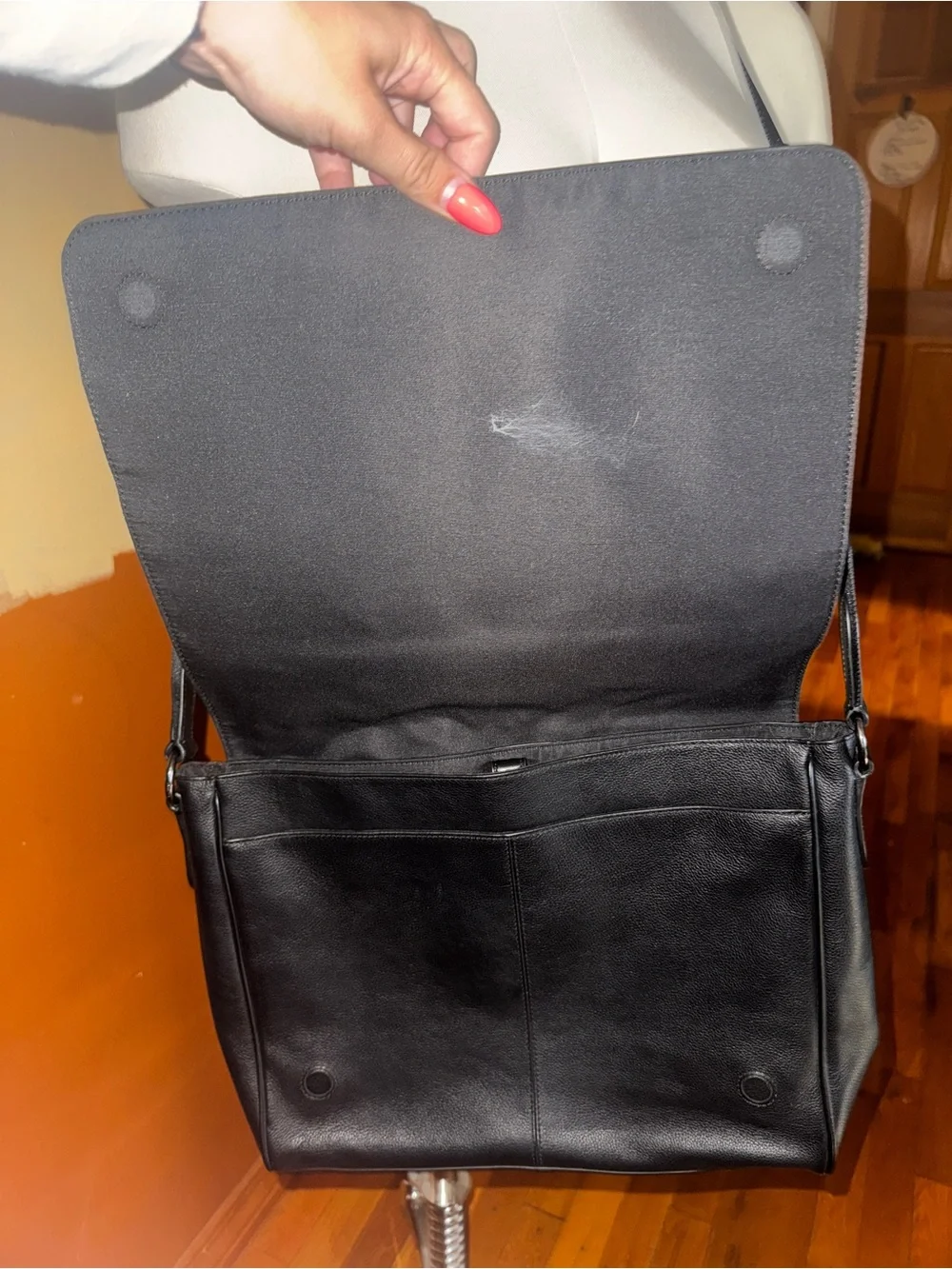 COACH Black Leather messenger bag